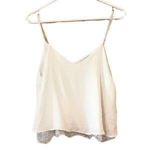 ZARA tfr collection White Spaghetti Strap Lace Camisole